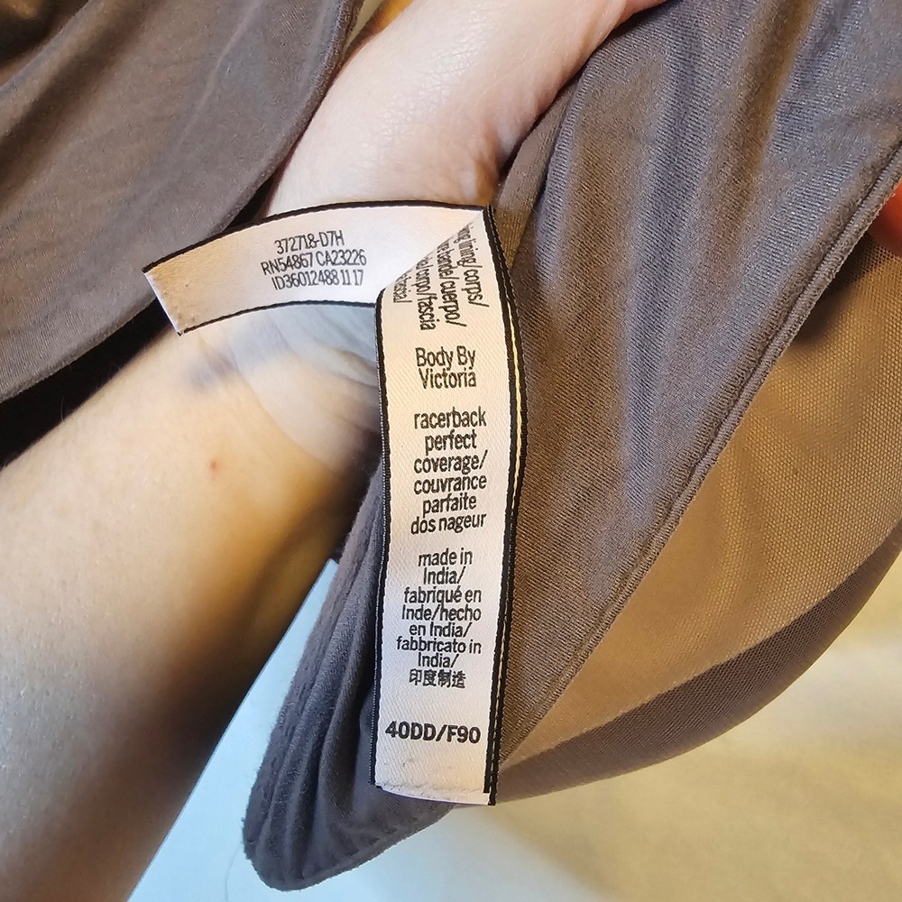 Victoria's Secret Racerback Perfect coverage Bra 40DD Brown Front Closure - Picture 7 of 7